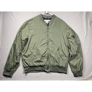 Label of Graded Goods Men’s Olive Bomber Full Zip Ribbed Cuffs Jacket Size XL